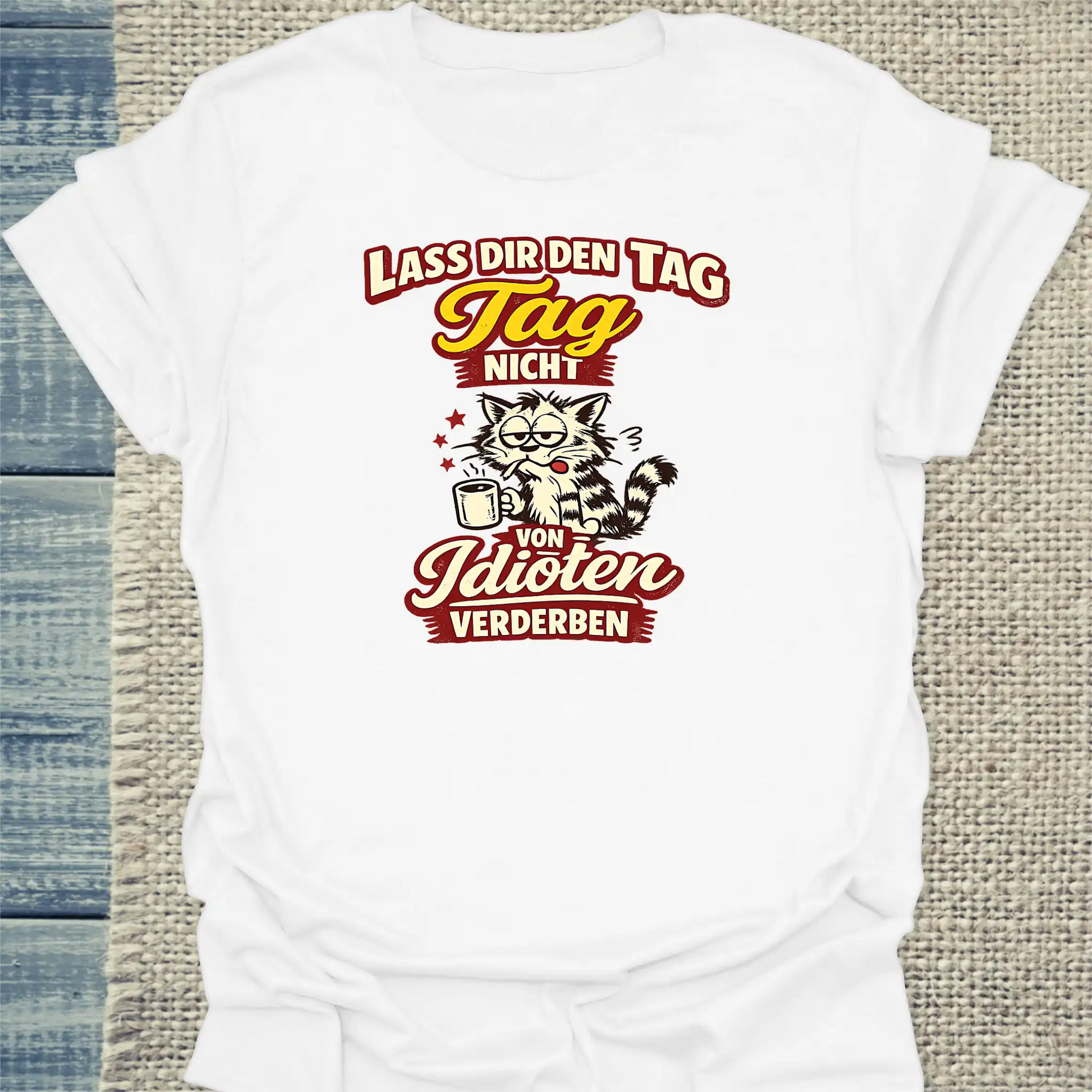 T-Shirt - Tag nicht verderben - Unisex - Katze Weiß