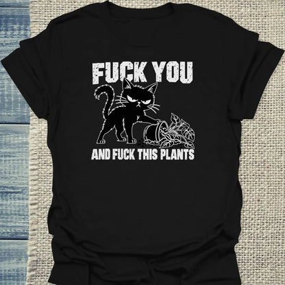 T-Shirt - This Plants - Unisex - Katze Schwarz