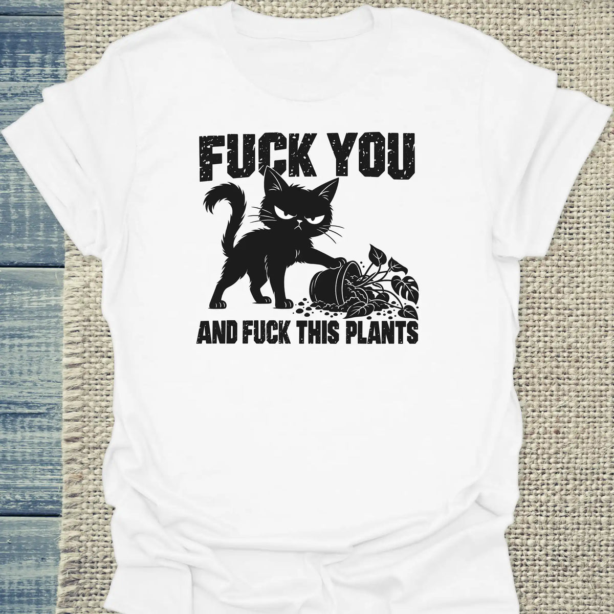 T-Shirt - This Plants - Unisex - Katze Weiß