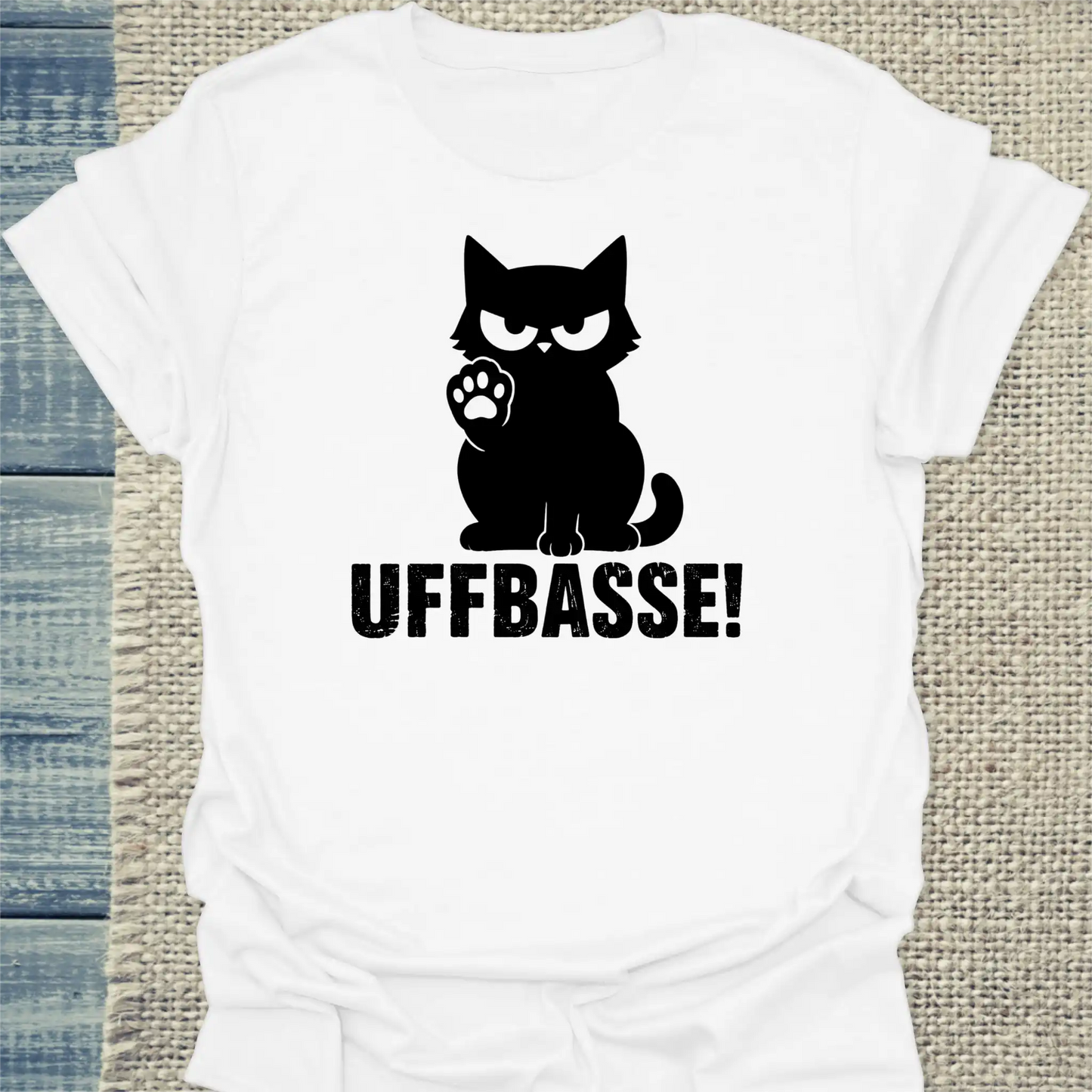T-Shirt - Uffbasse! - Unisex - Katze Weiß