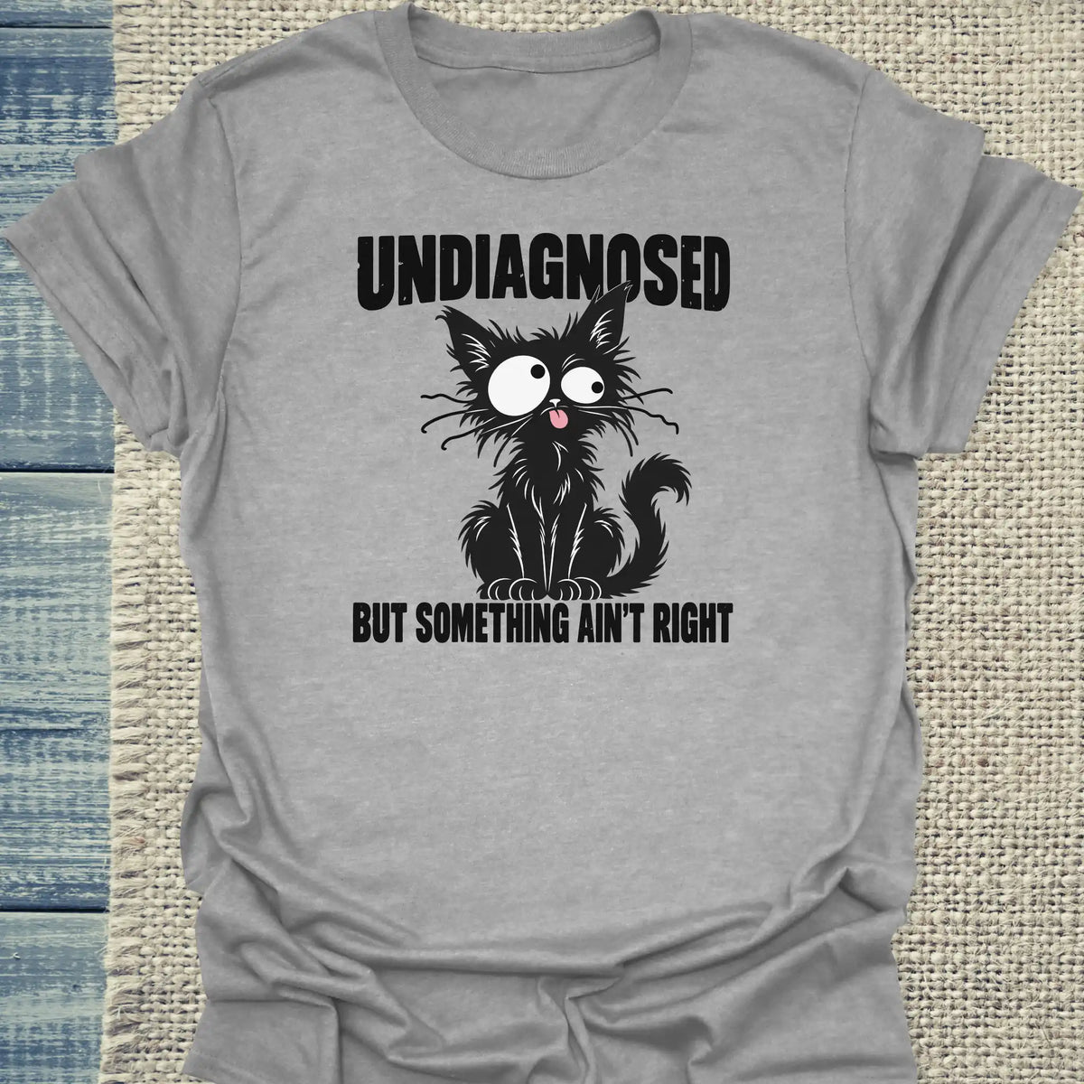 T-Shirt - Undiagnosed - Unisex - Katze Grau