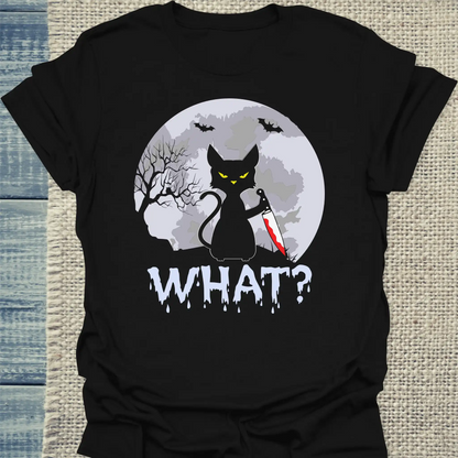 T-Shirt - What? Mörderische Katze - Unisex - Katze
