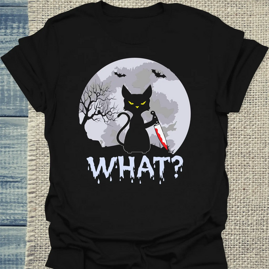 T-Shirt - What? Mörderische Katze - Unisex - Katze