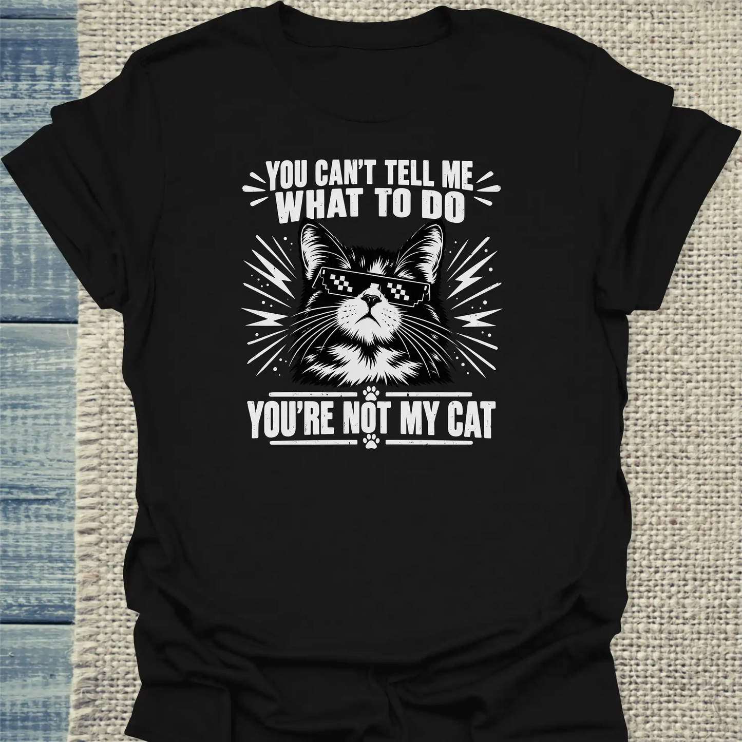 T-Shirt - You can't tell me - Unisex - Katze Schwarz