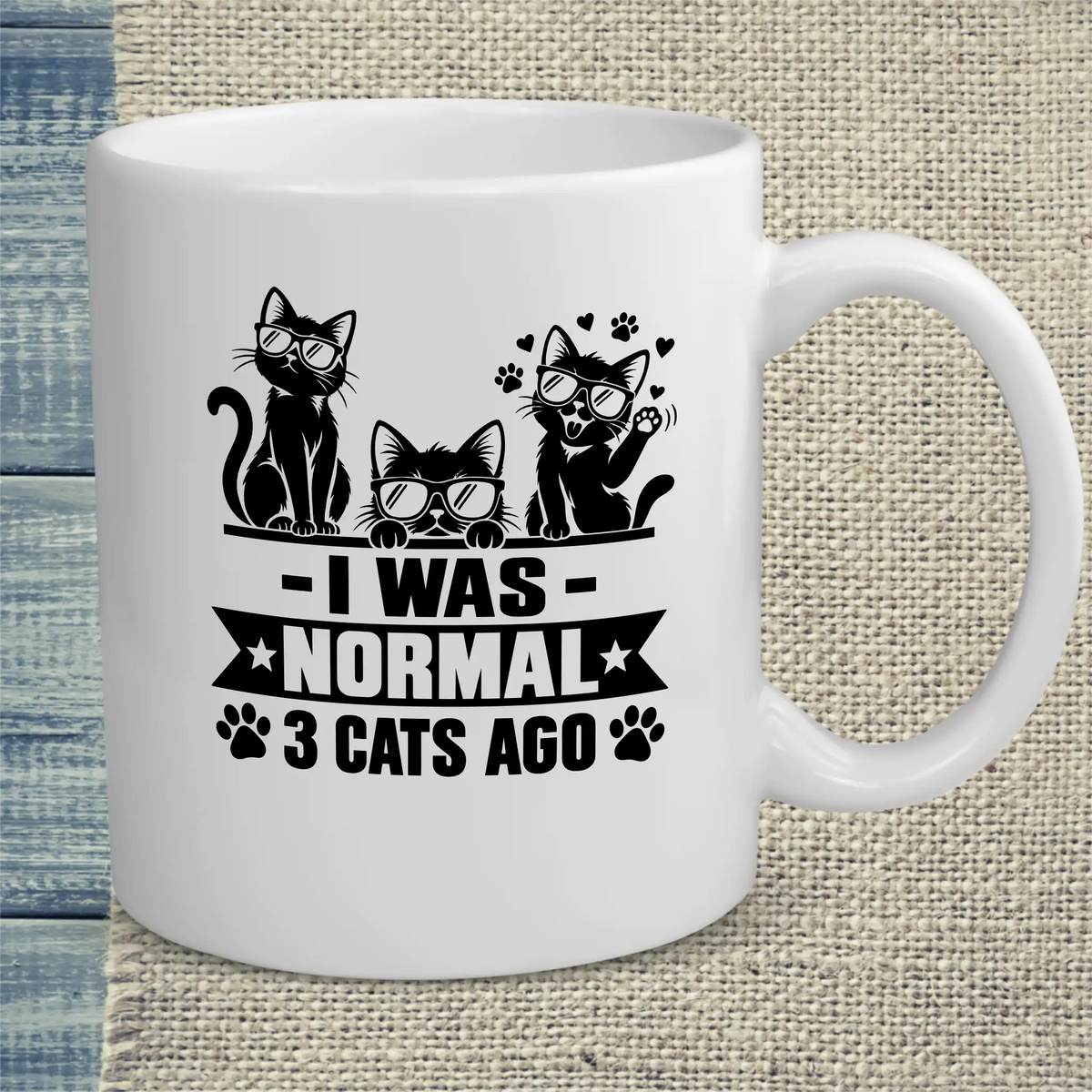 Tasse 325ml - 3 Cats Ago - Katze