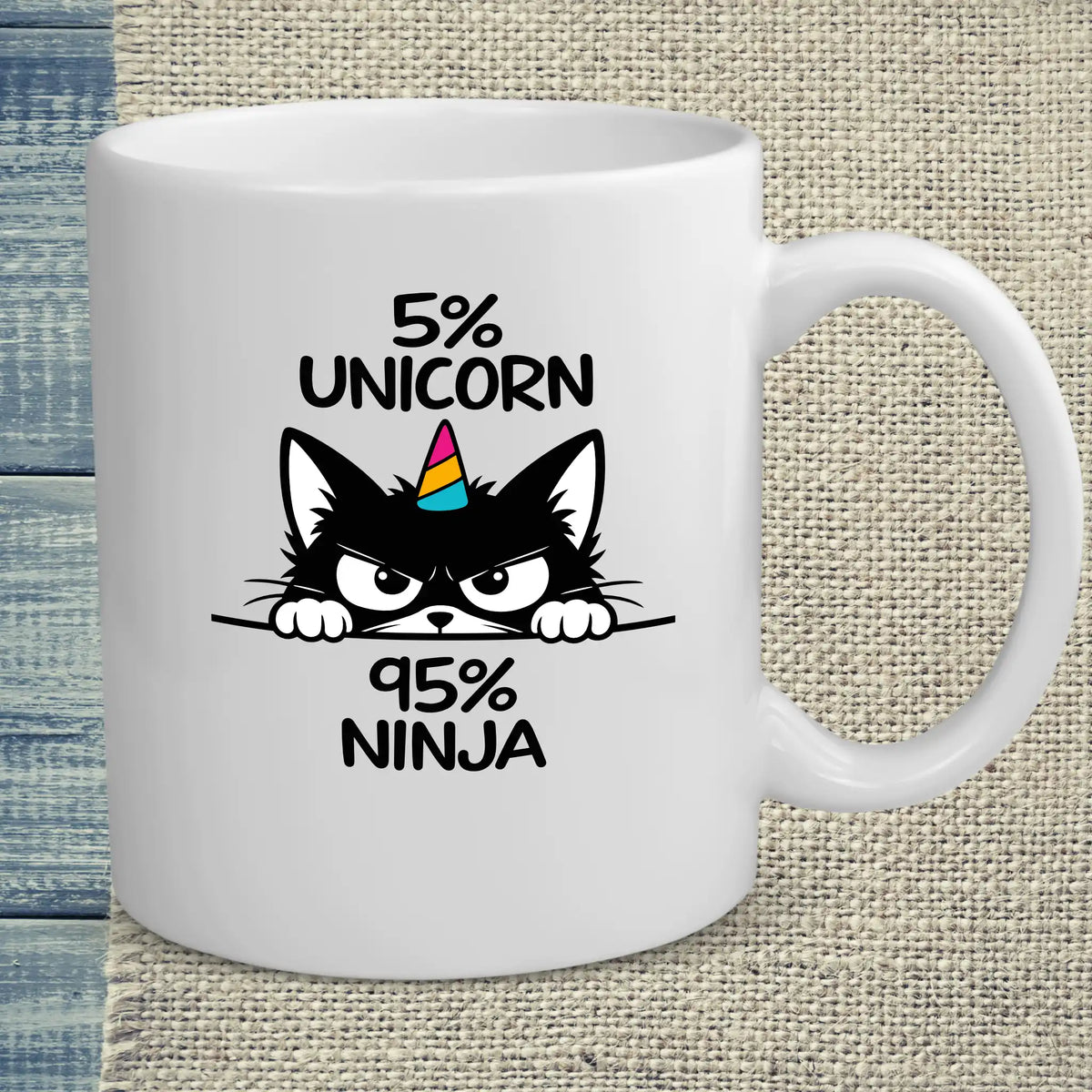 Tasse 325ml - 95% NINJA - Katze