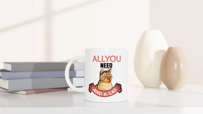 Tasse 325ml - All you need is love and a cat - Katze