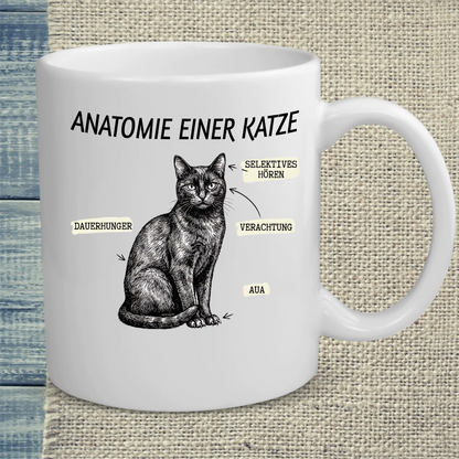 Tasse 325ml - Anatomie einer Katze - Katze