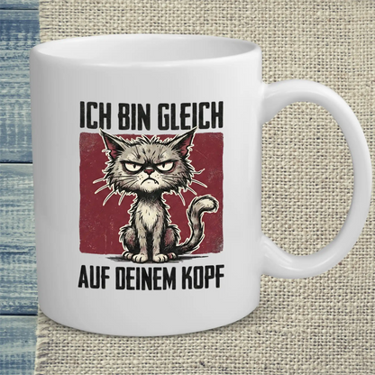 Tasse 325ml - Auf deinem Kopf - Katze
