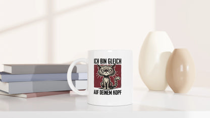 Tasse 325ml - Auf deinem Kopf - Katze