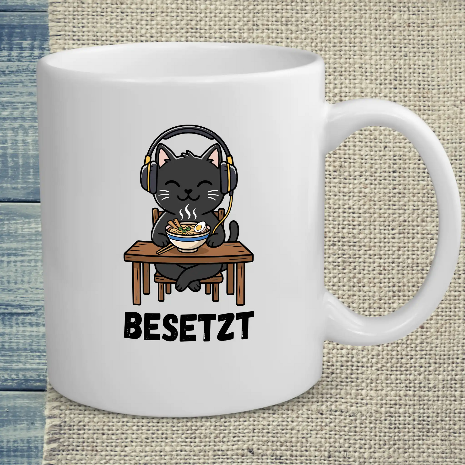 Tasse 325ml - Besetzt - Katze, Ramen