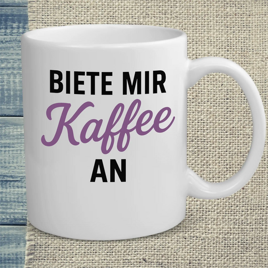 Tasse 325ml - Biete mir Kaffee an - Kaffee