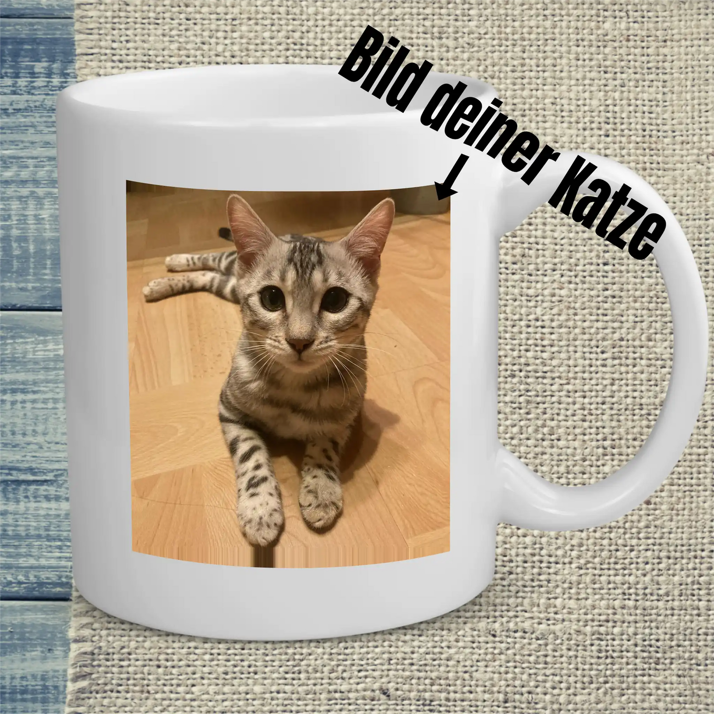 Tasse 325ml - Bild deiner Katze - Katze, Personalisiert