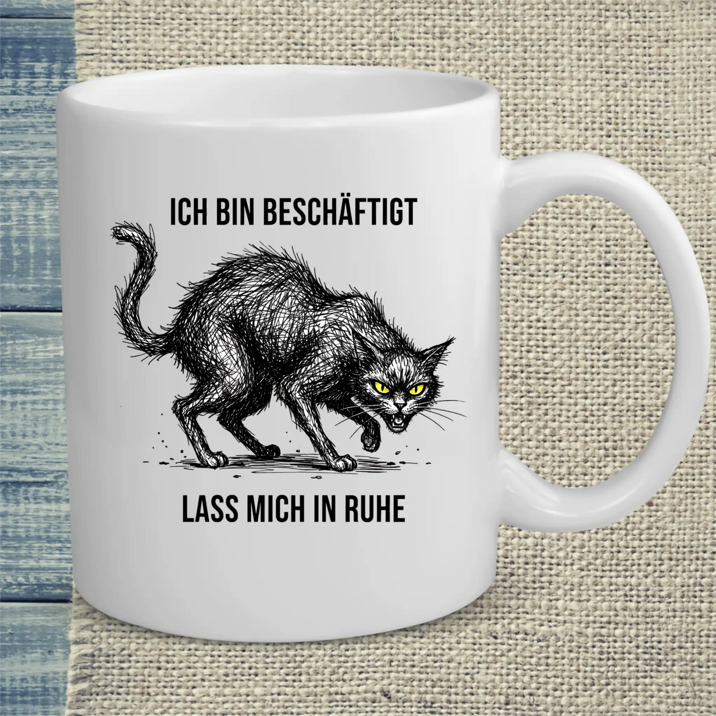 Tasse 325ml - Bin beschäftigt - Katze
