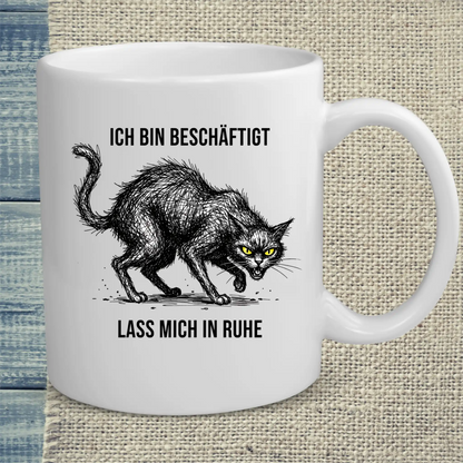 Tasse 325ml - Bin beschäftigt - Katze