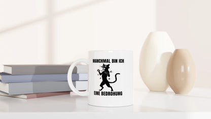 Tasse 325ml - Bin eine Bedrohung - Katze