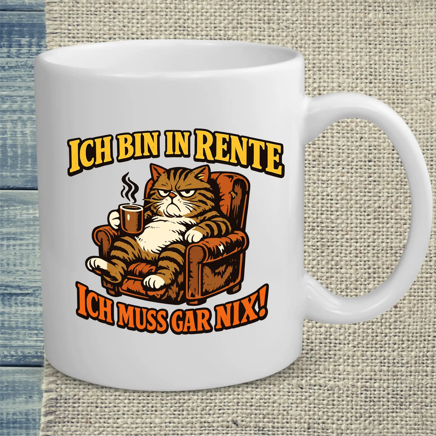 Tasse 325ml - Bin in Rente - Katze