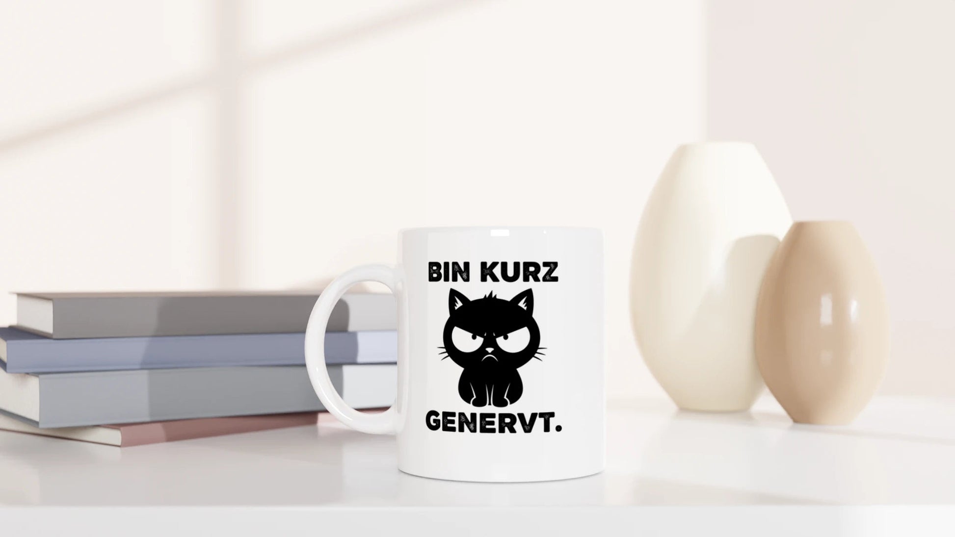 Tasse 325ml - Bin kurz genervt - Katze