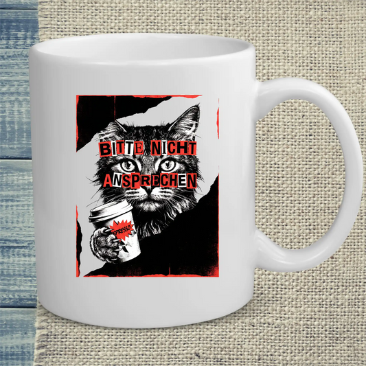 Tasse 325ml - Bitte nicht ansprechen - Katze & Kaffee