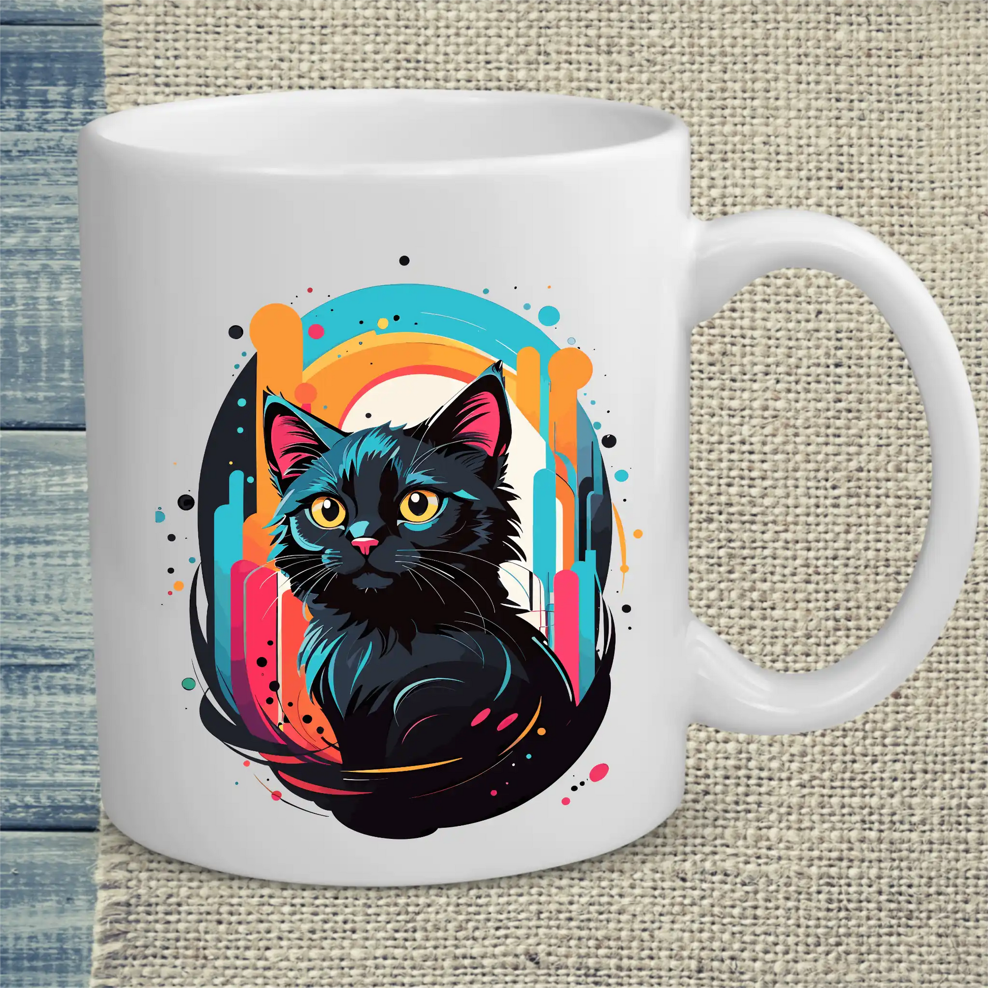 Tasse 325ml - Black Cat Colors - Katze