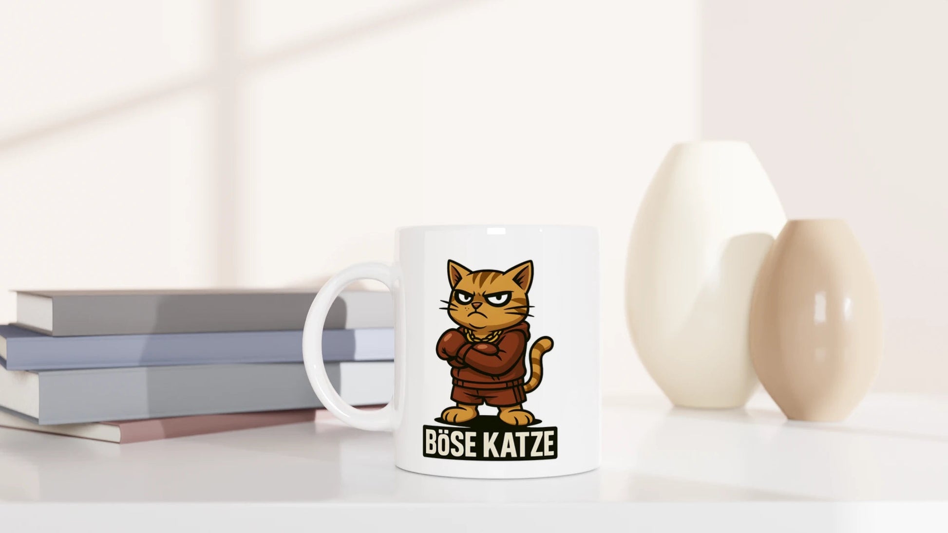Tasse 325ml - Böse Katze Boxer - Katze