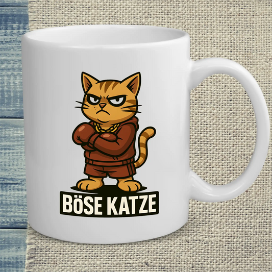 Tasse 325ml - Böse Katze Boxer - Katze