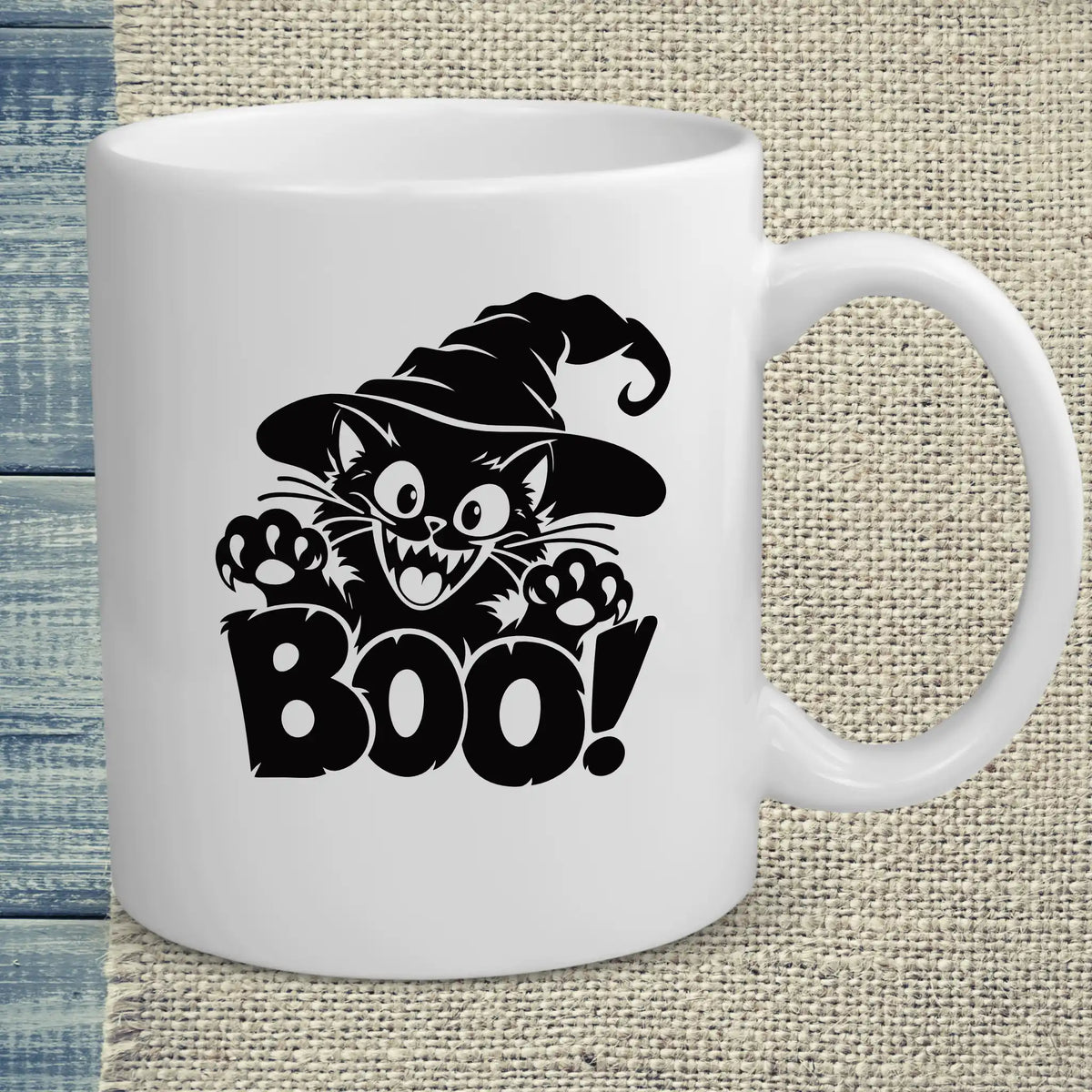 Tasse 325ml - Boo - Katze, Halloween