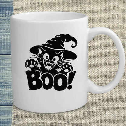 Tasse 325ml - Boo - Katze, Halloween