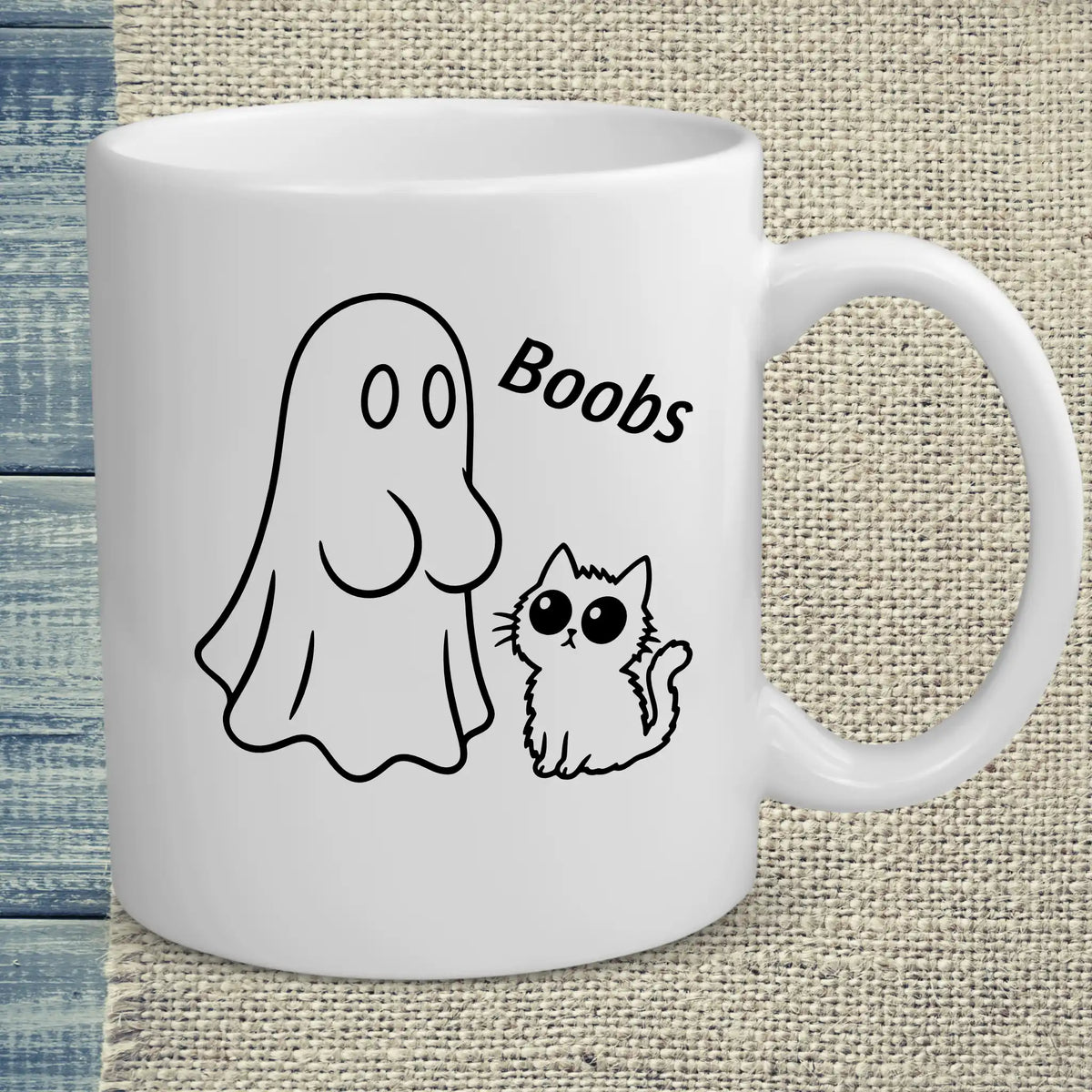 Tasse 325ml - Boobs - Katze, Halloween