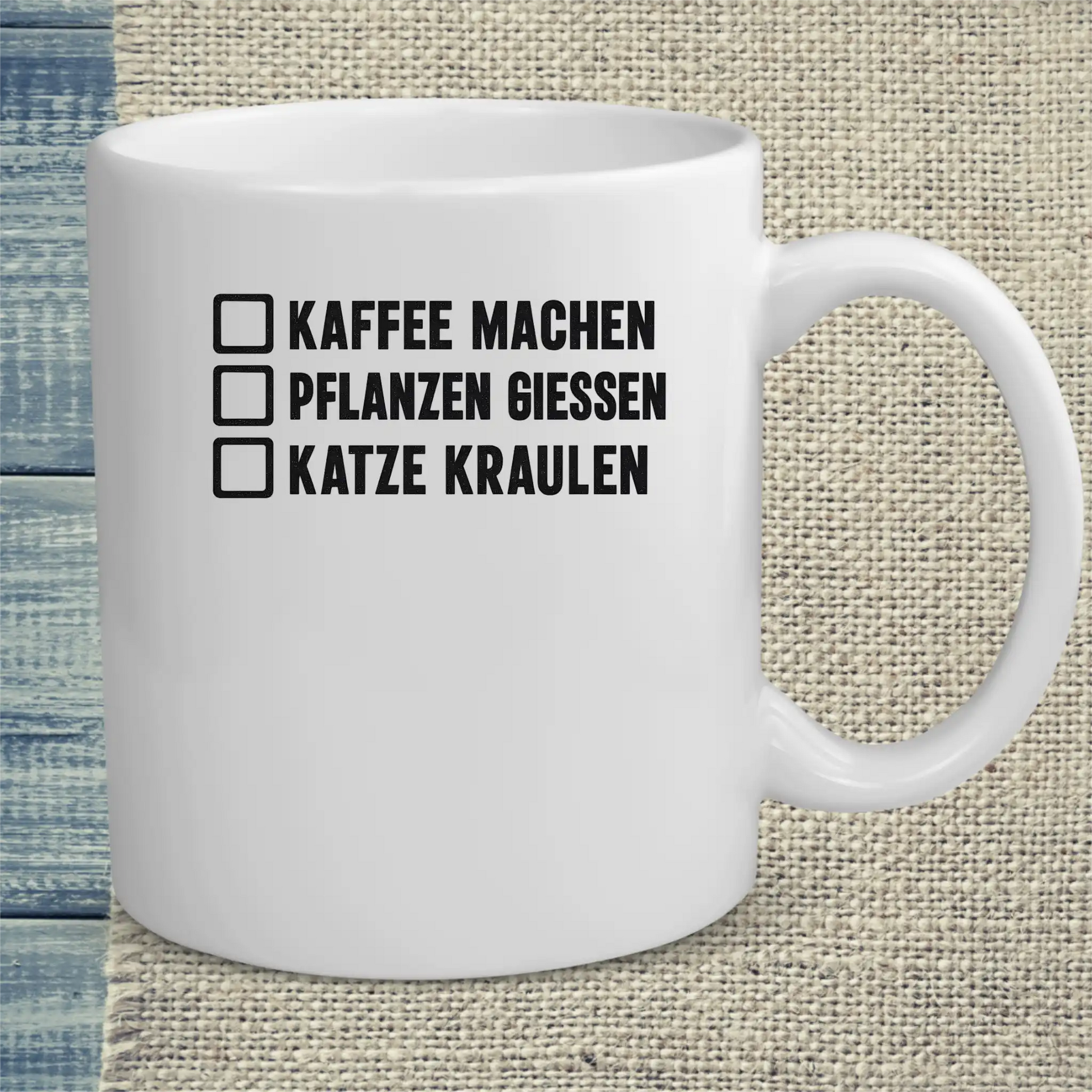 Tasse 325ml - Botanik To-Do - Katze & Kaffee