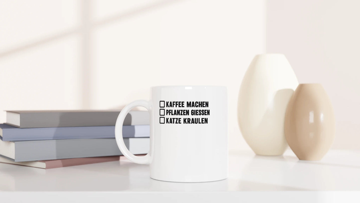 Tasse 325ml - Botanik To-Do - Katze & Kaffee