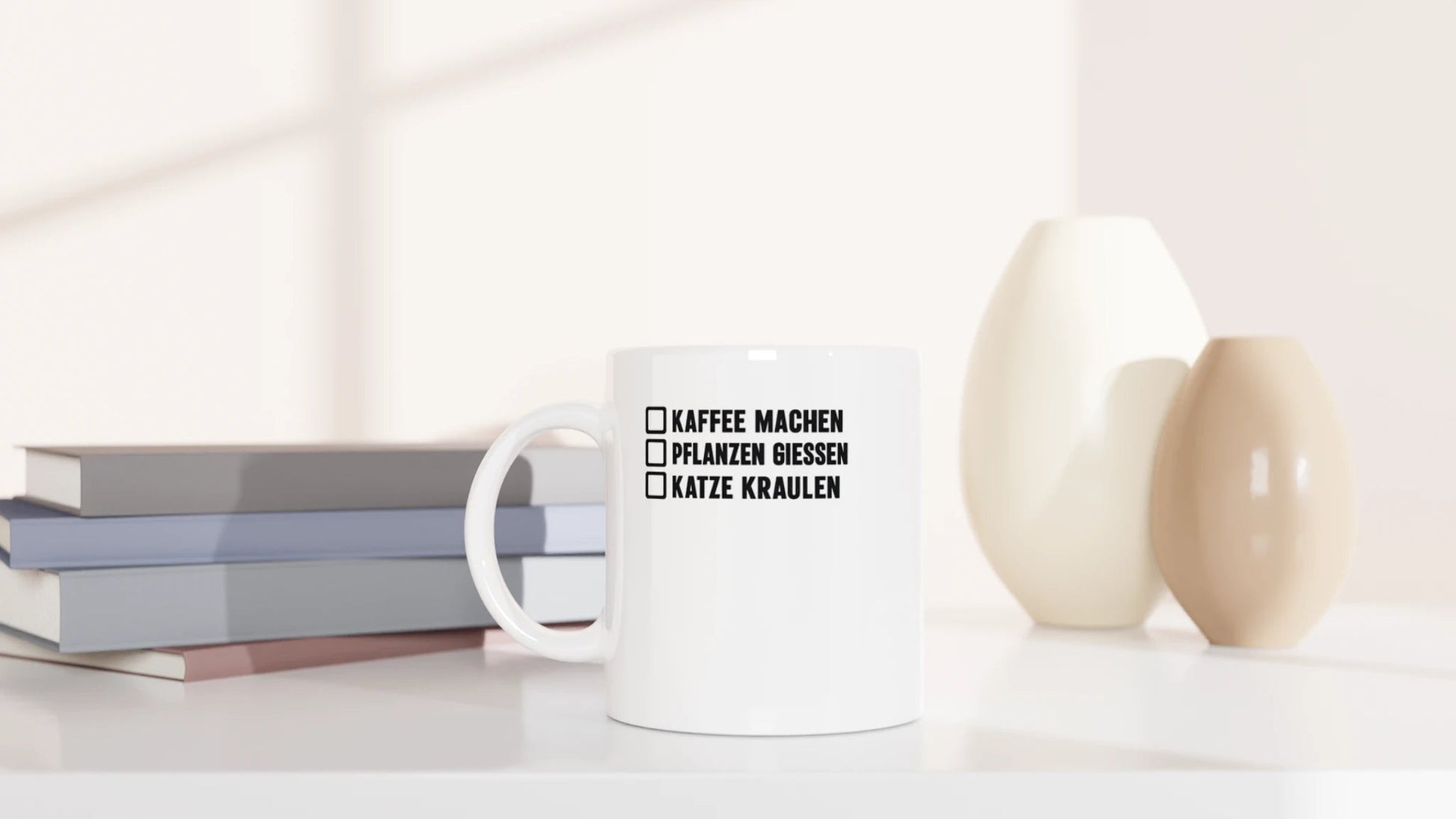 Tasse 325ml - Botanik To-Do - Katze & Kaffee