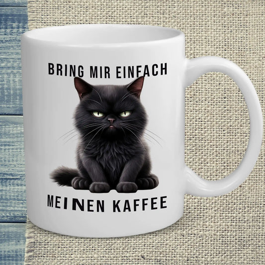 Tasse 325ml - Bring mir einfach meinen Kaffee - Katze & Kaffee
