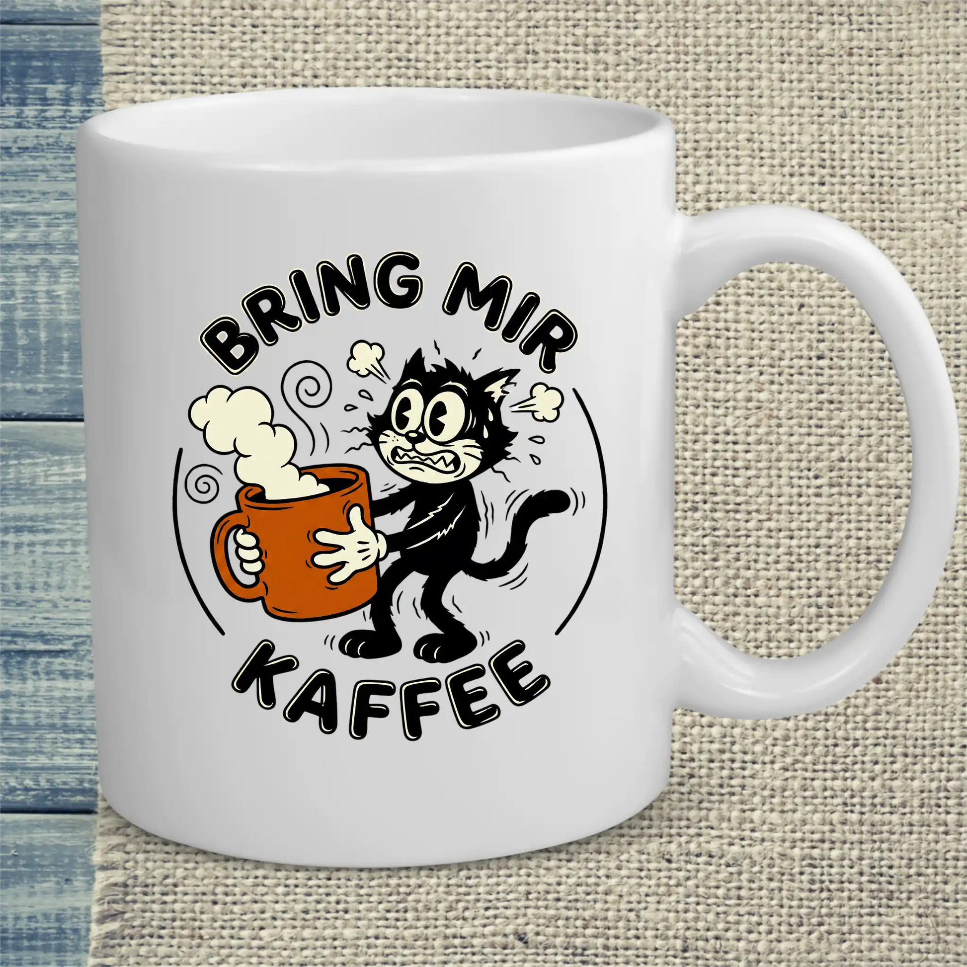 Tasse 325ml - Bring mir Kaffee - Katze, Kaffee