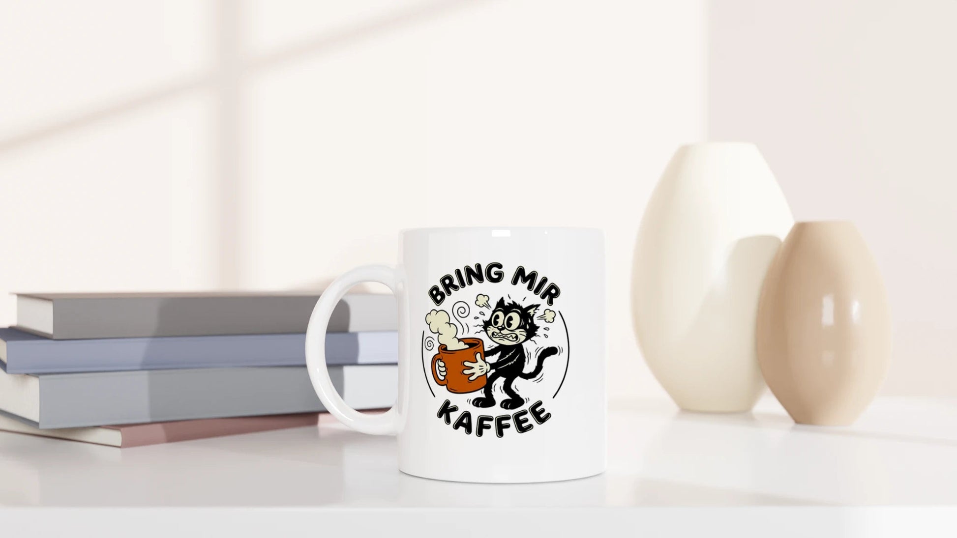 Tasse 325ml - Bring mir Kaffee - Katze, Kaffee