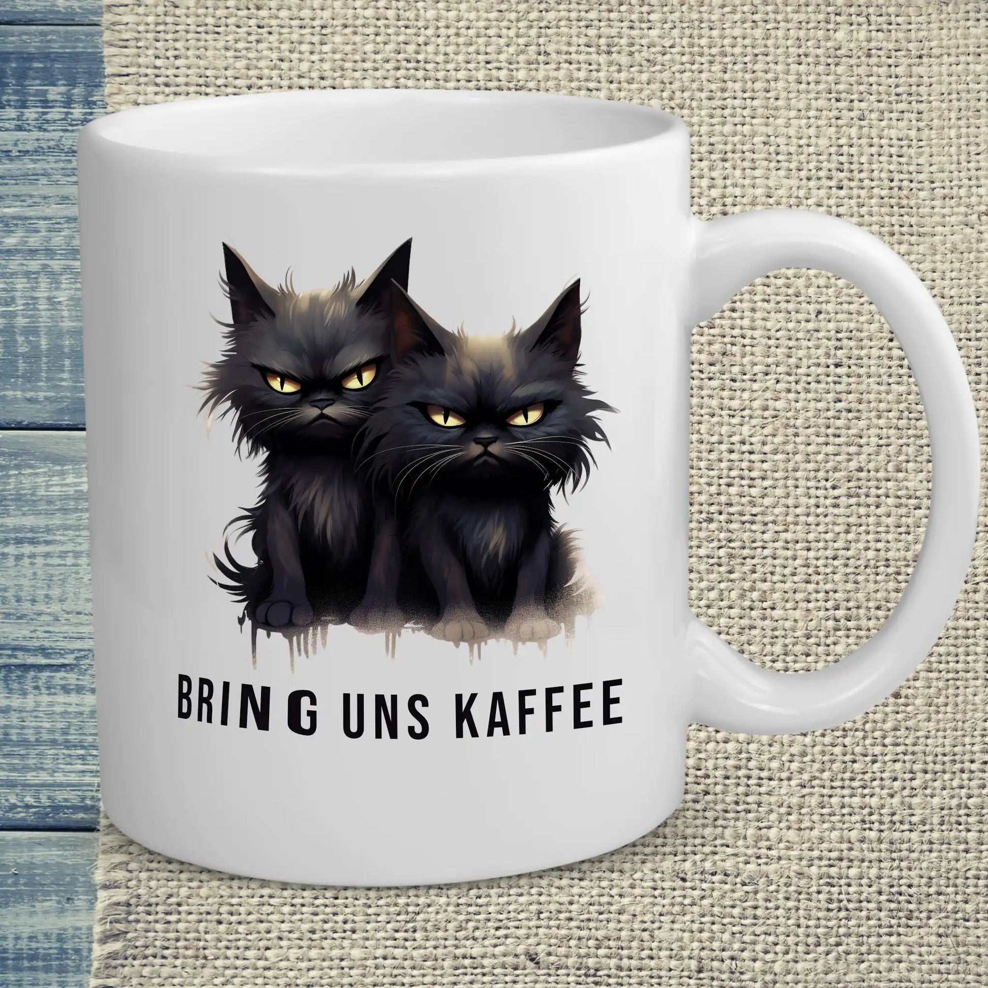 Tasse 325ml - Bring uns Kaffee - Katze & Kaffee