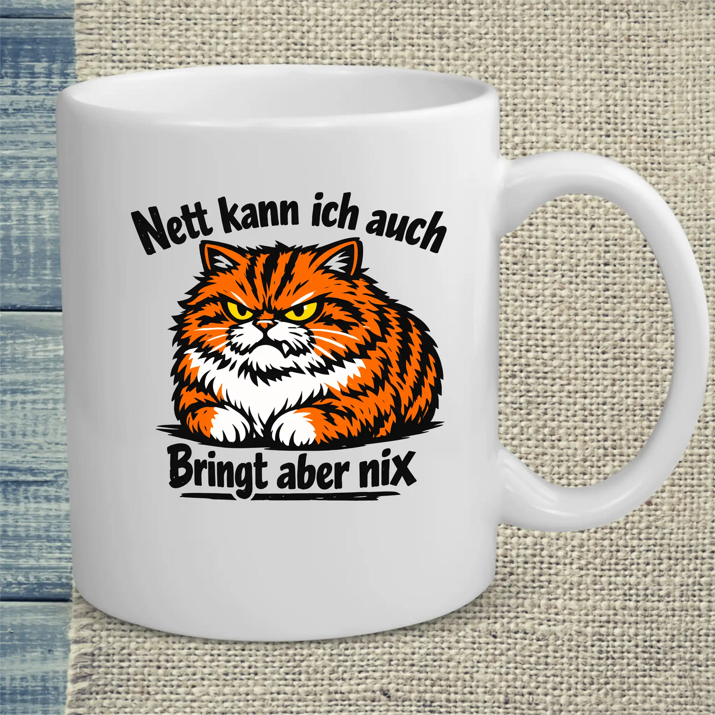 Tasse 325ml - Bringt aber nix - Katze