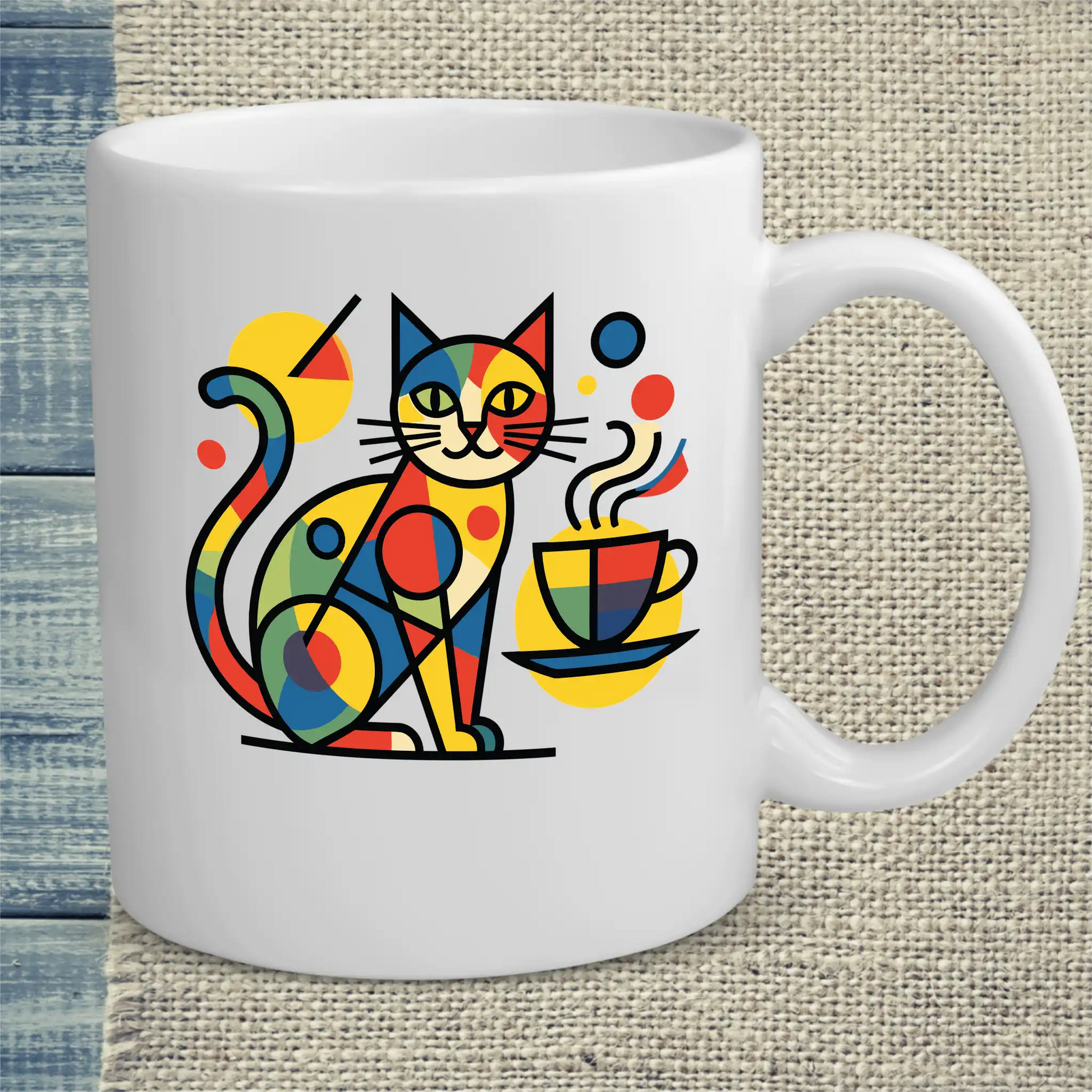Tasse 325ml - Britto Katze mit Kaffee - Katze & Kaffee