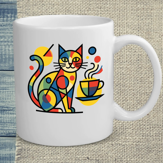 Tasse 325ml - Britto Katze mit Kaffee - Katze & Kaffee