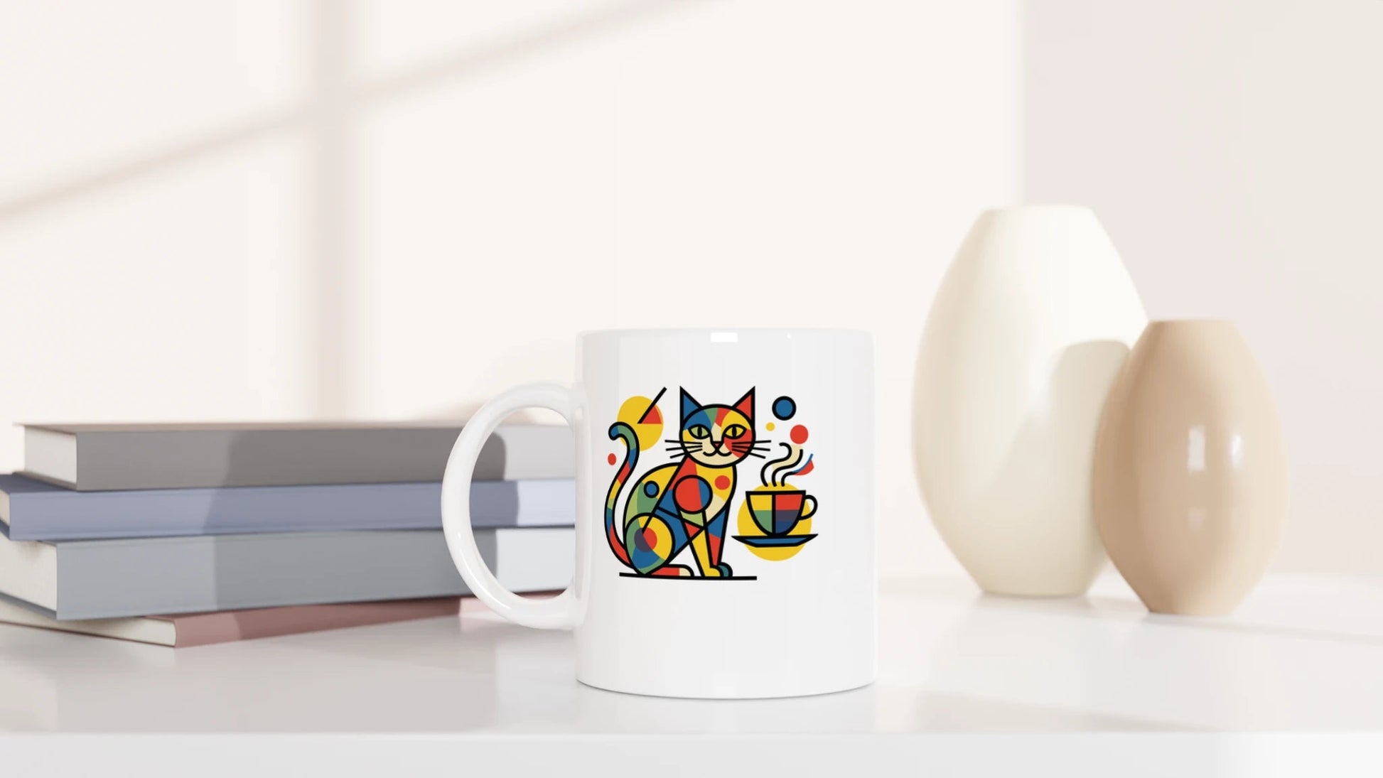Tasse 325ml - Britto Katze mit Kaffee - Katze & Kaffee