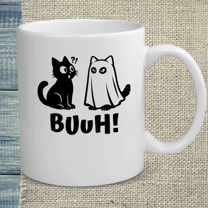 Tasse 325ml - BUUH - Katze, Halloween