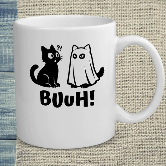 Tasse 325ml - BUUH - Katze, Halloween