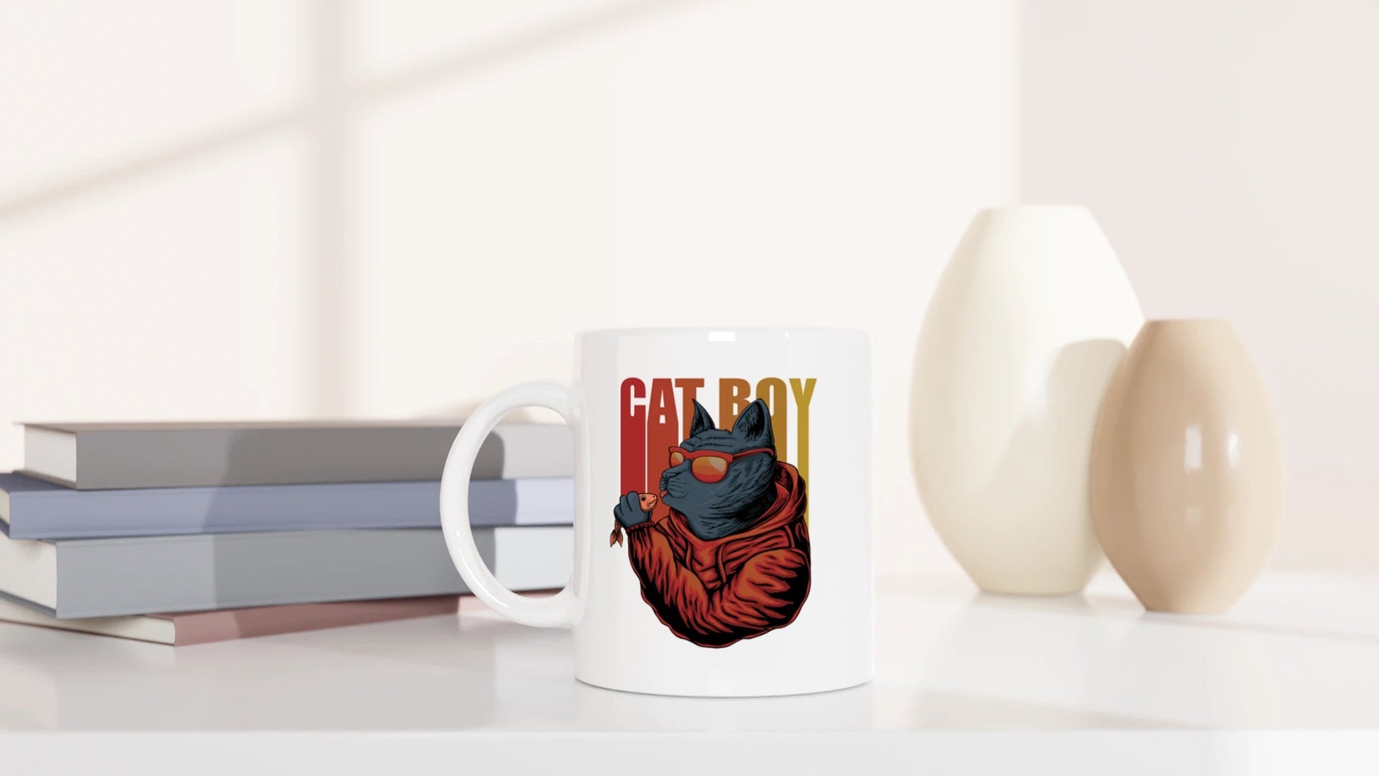 Tasse 325ml - Cat Boy - Katze, Cat Guy