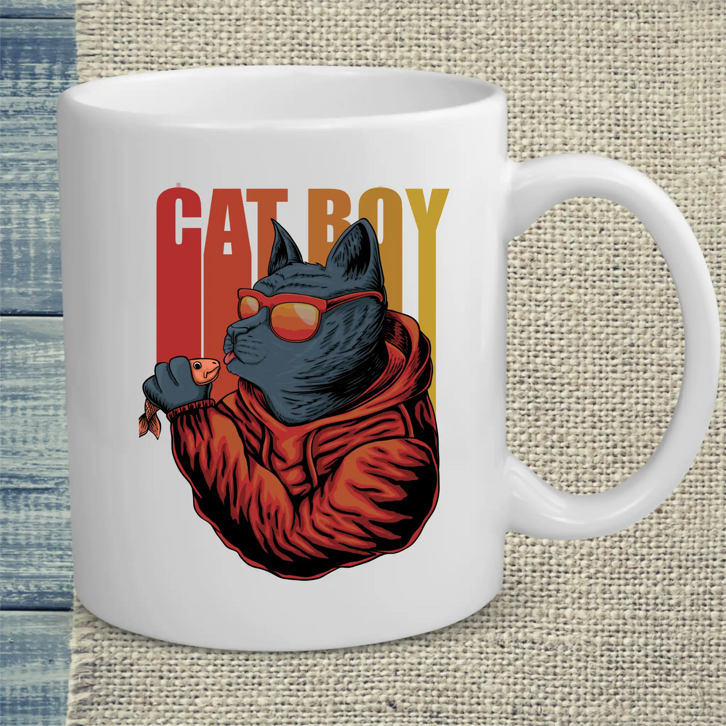 Tasse 325ml - Cat Boy - Katze, Cat Guy