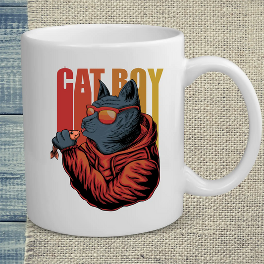 Tasse 325ml - Cat Boy - Katze, Cat Guy