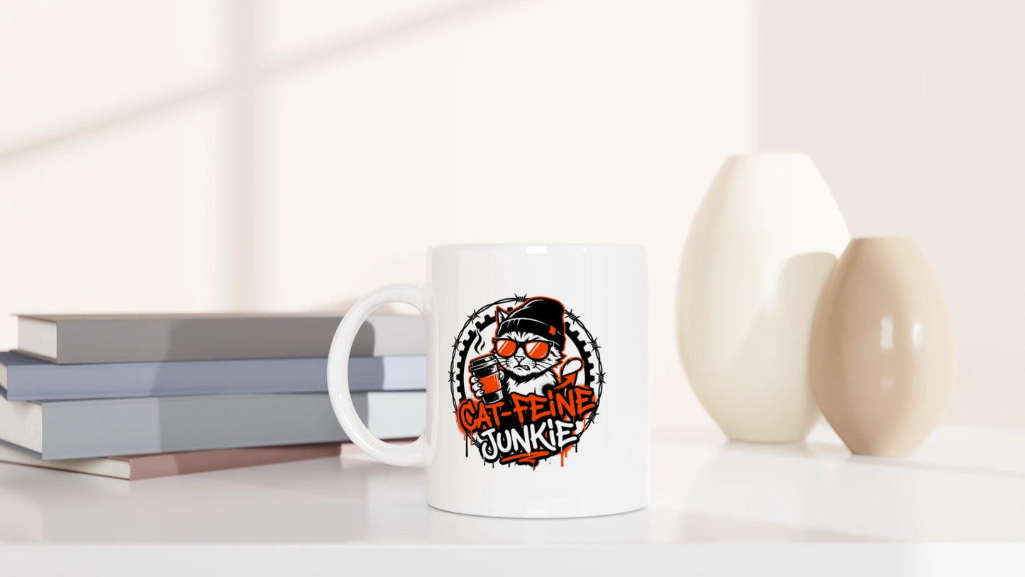 Tasse 325ml - Cat-feine Junkie - Katze & Kaffee