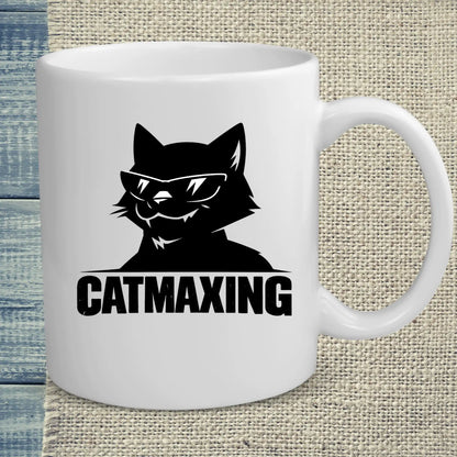 Tasse 325ml - CatMaxing - Katze, Cat Guy