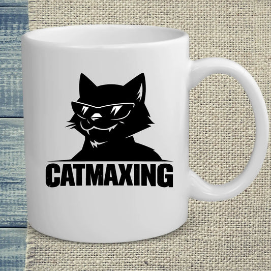 Tasse 325ml - CatMaxing - Katze, Cat Guy