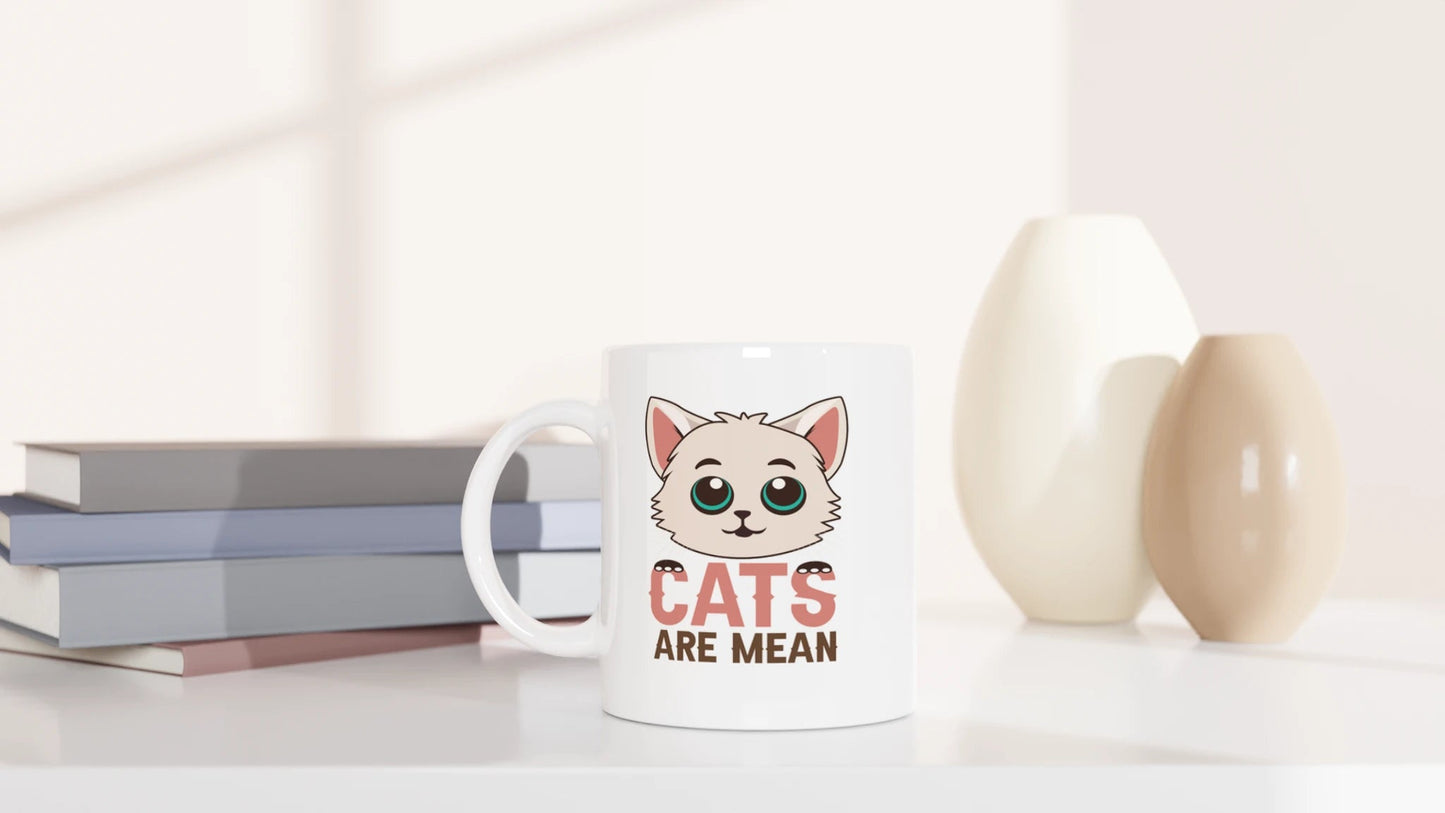 Tasse 325ml - Cats are mean - Katze