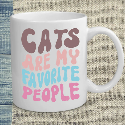 Tasse 325ml - Cats are my favorite people - Katze
